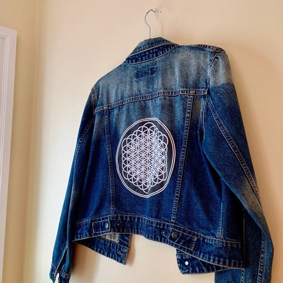 Custom SEED OF LIFE Express Jean Jacket - Picture 3 of 6